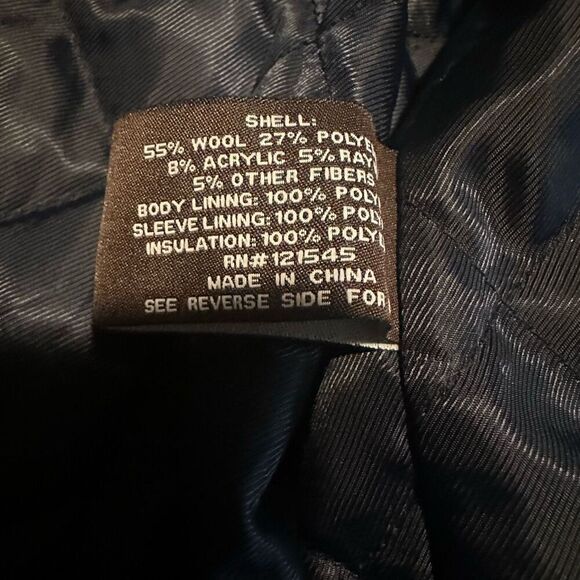 Michael Kors Mens Black Wool Blend Coat Jacket Lined Professional Size Large - Picture 6 of 9